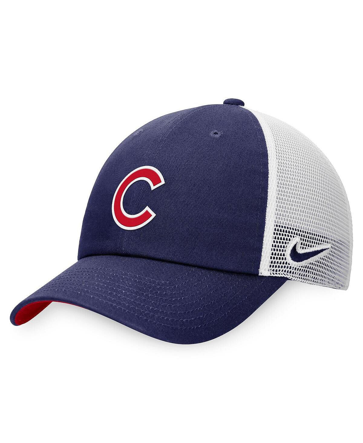 

Мужская регулируемая кепка дальнобойщика Royal, белая Chicago Cubs Heritage86 Nike