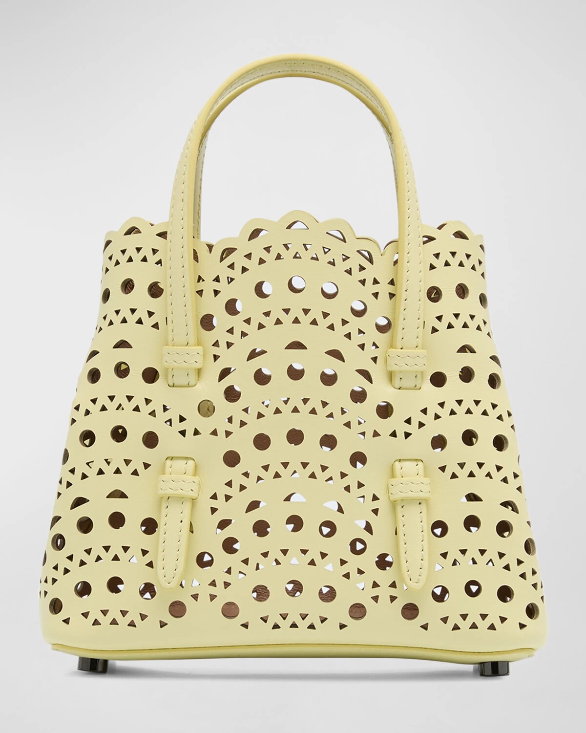 

Большая сумка Mina 16 из перфорированной кожи Vienne Wave ALAIA, цвет Noir