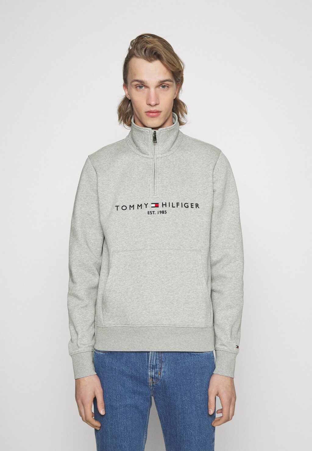 

Толстовка MOCKNECK LOGO Tommy Hilfiger, светло-серый вереск
