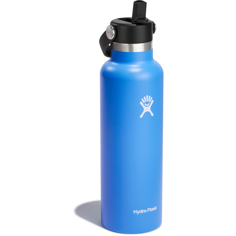 Стандартная бутылка с гибкой соломенной крышкой Hydro Flask, синий