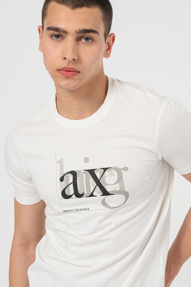 

Узкая футболка с логотипом Armani Exchange, черный