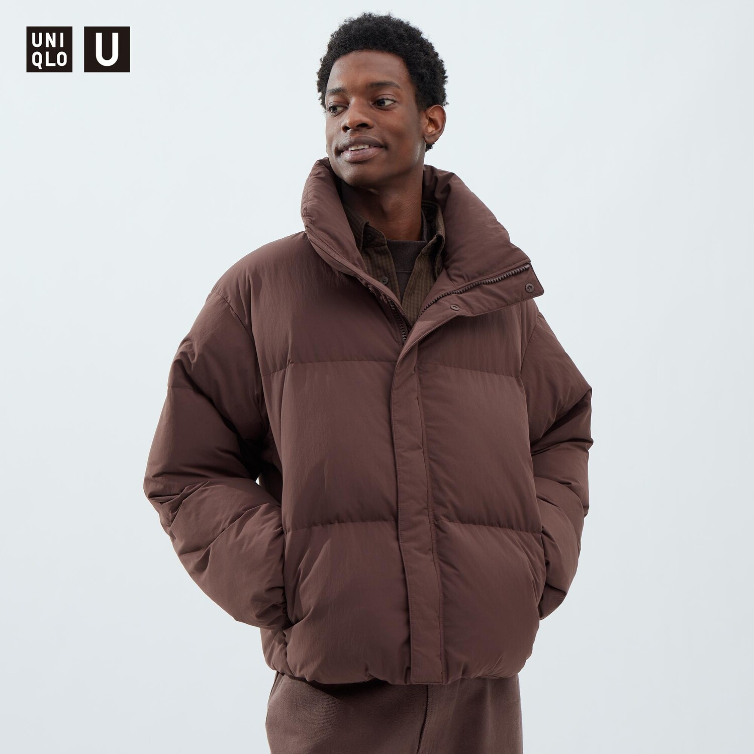 

Объемная дутая куртка Unisex Uniqlo, коричневый