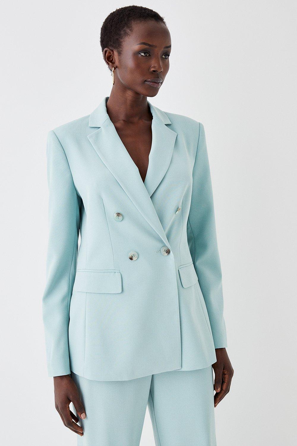 Двубортный пиджак премиум-класса Coast, зеленый болеро с пайетками 40 размер