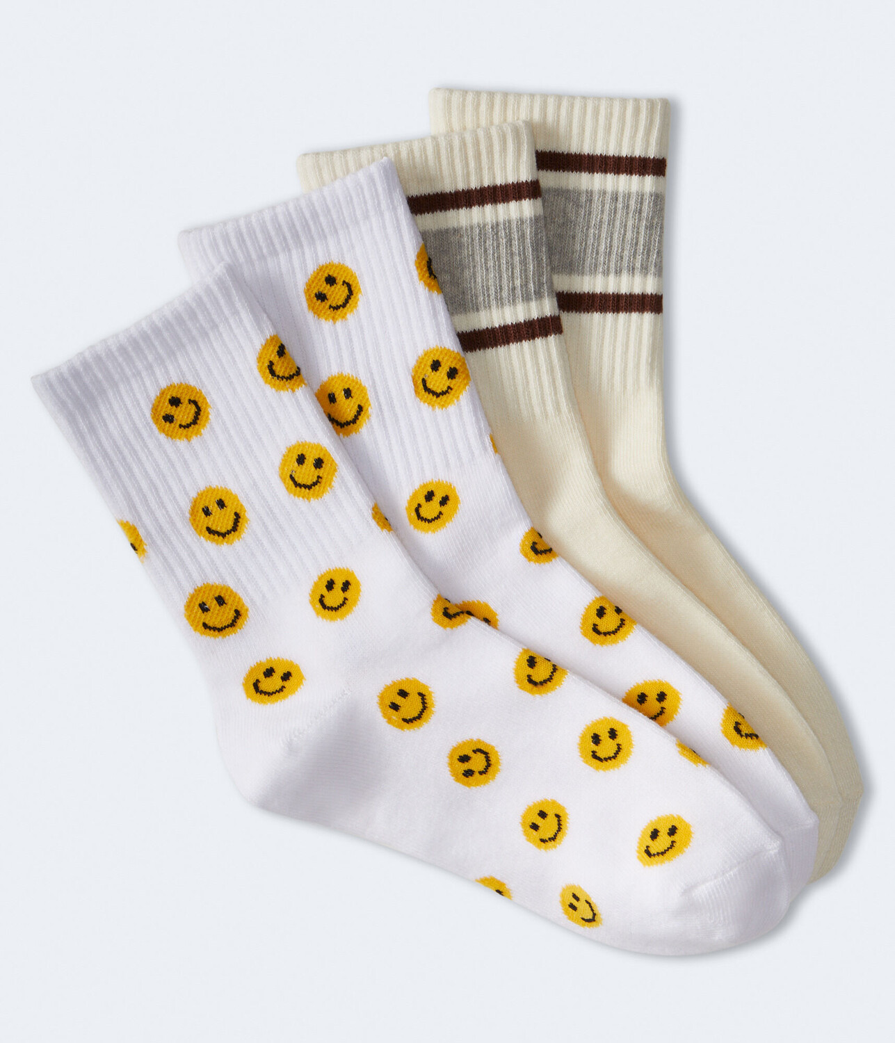 

Набор носков Smileys & Stripes Crew, 2 шт. Aeropostale, белый