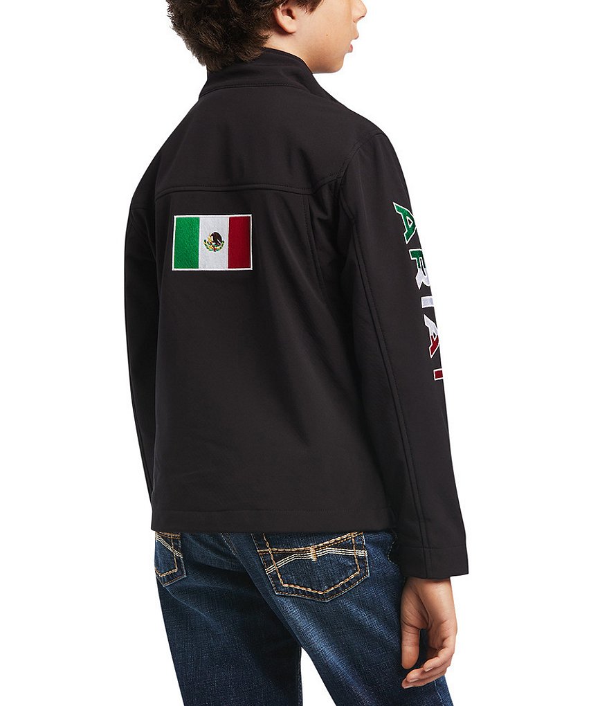 Новая командная куртка Softshell Mexico для больших мальчиков 7–16 лет с длинными рукавами Ariat, черный куртка фантазеры 7 лет новая