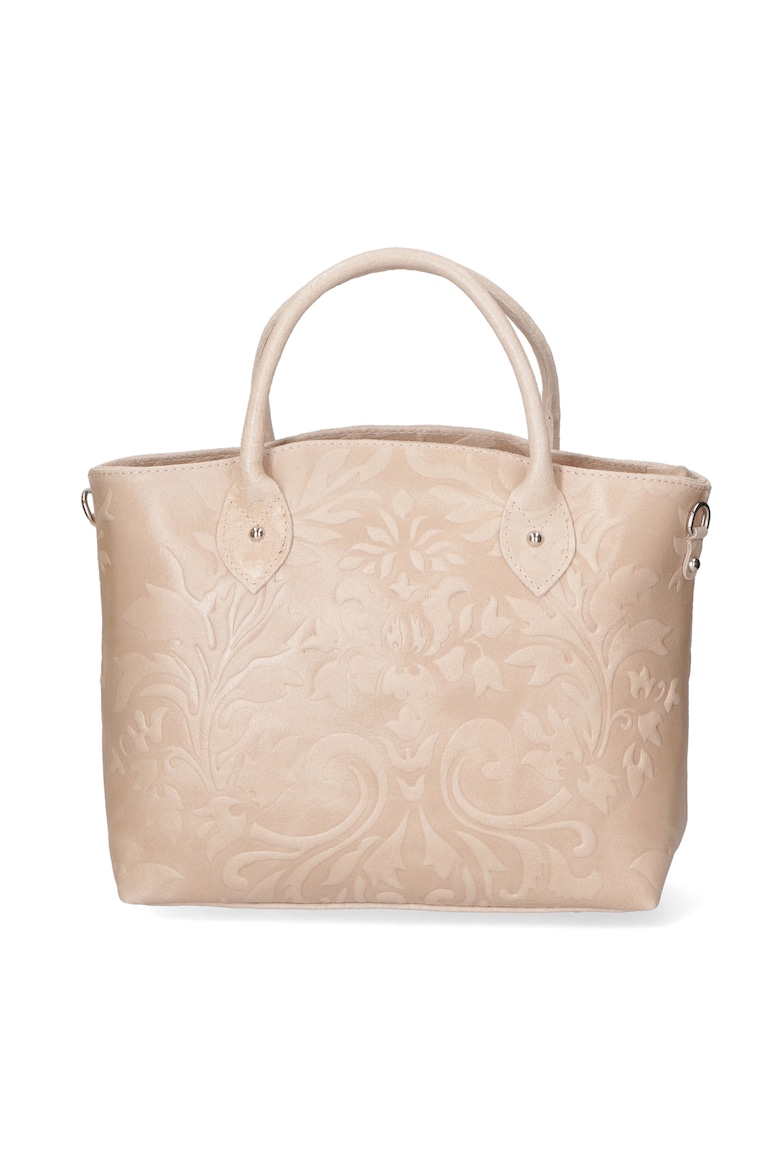Кожаная сумка-шоппер 25149 с рисунком Gave Lux, розовый фотографии