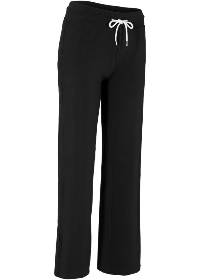Широкие брюки из джерси Bpc Bonprix Collection, черный