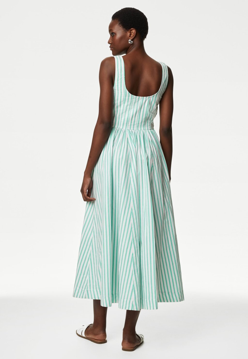 

Дневное платье STRIPED MIDI Marks & Spencer, цвет Mottled Green