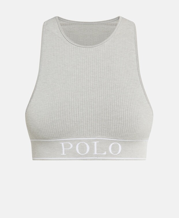 

Укороченный топ Polo Ralph Lauren, светло-серый