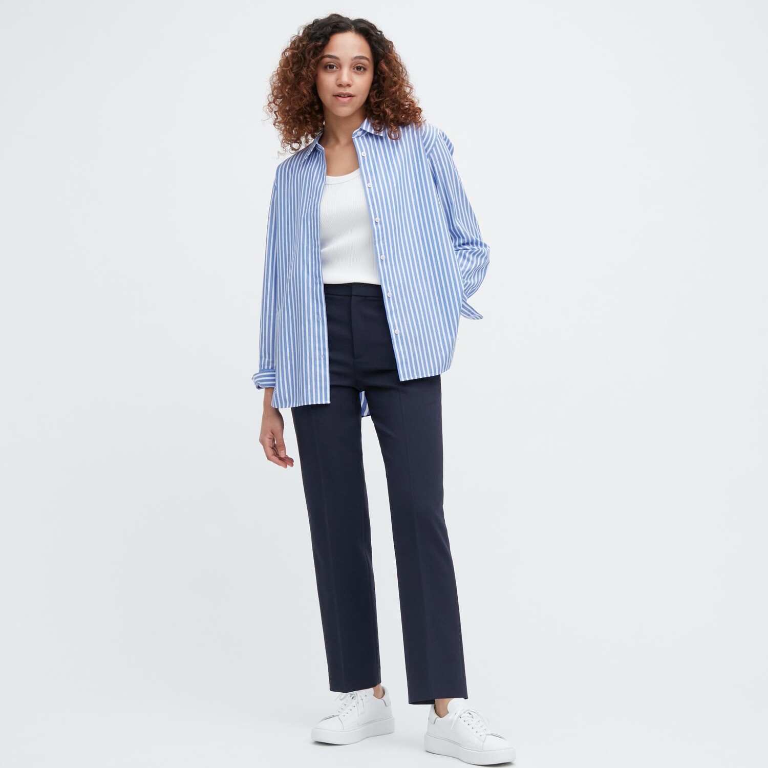 

Брюки Kando Uniqlo прямые, темно-синий