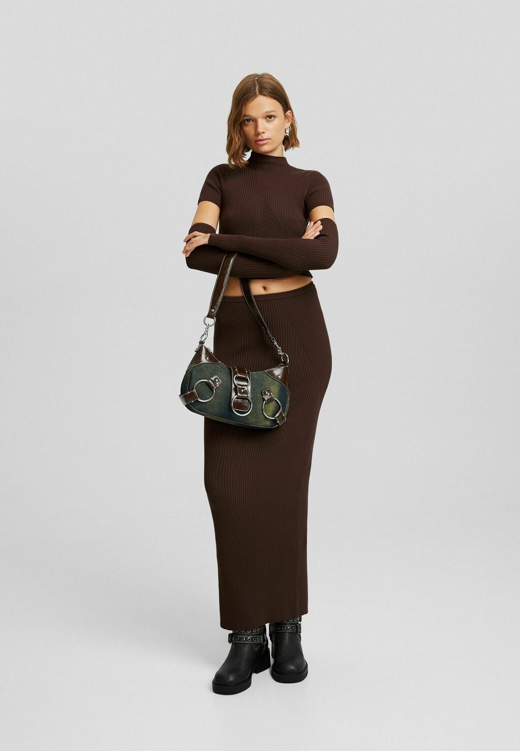 

Сумочка Contrast Vintage Bershka, цвет light blue