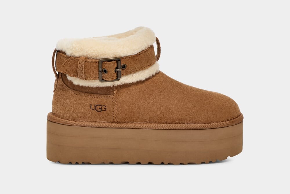 

Классические ботинки Ultra Mini Belted Roller UGG, коричневый