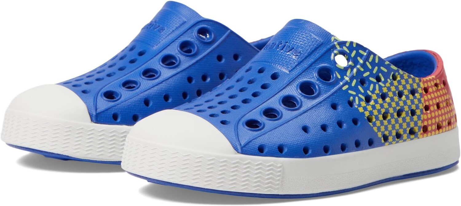 Кроссовки Jefferson Sugarlite Block Native Shoes Kids, цвет UV Blue/Shell White/Hyper Freesia Celery Block