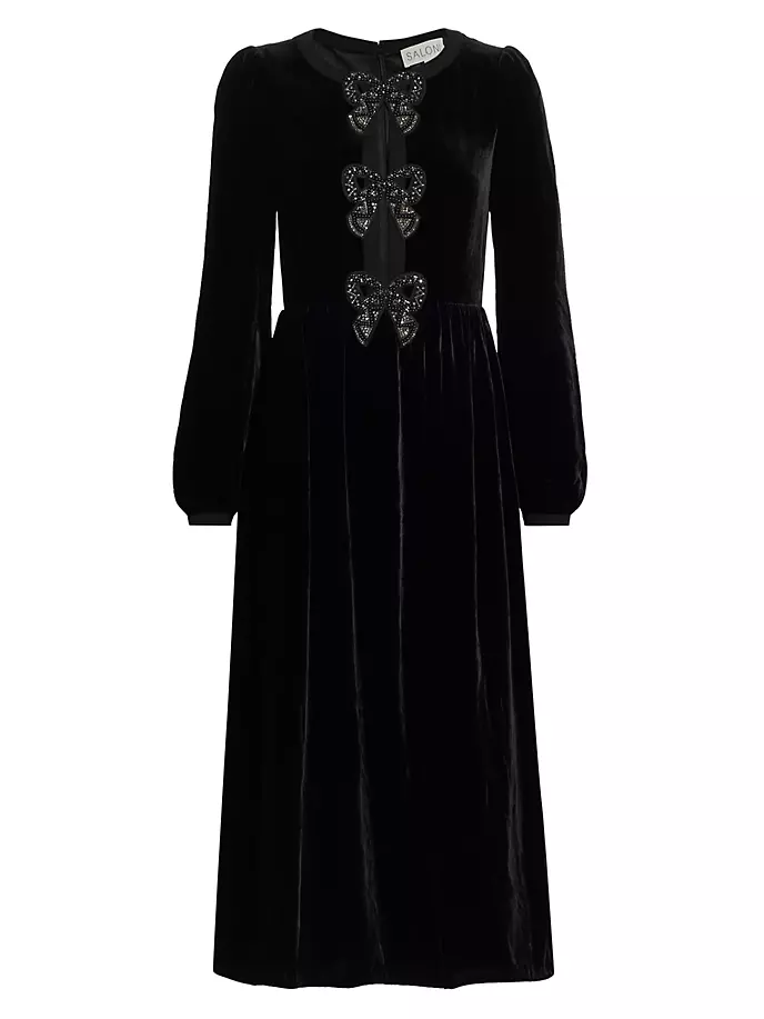 

Платье Camille с бантами Saloni, цвет black black bows