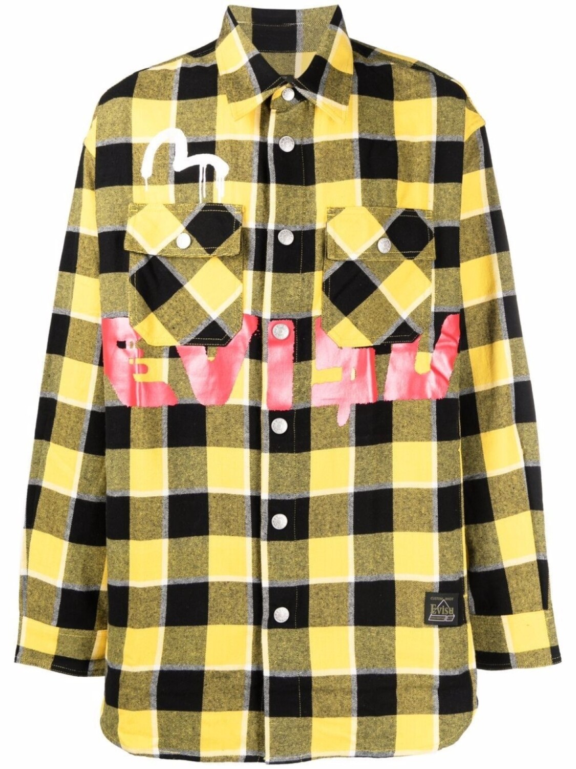 

EVISU рубашка в клетку, желтый