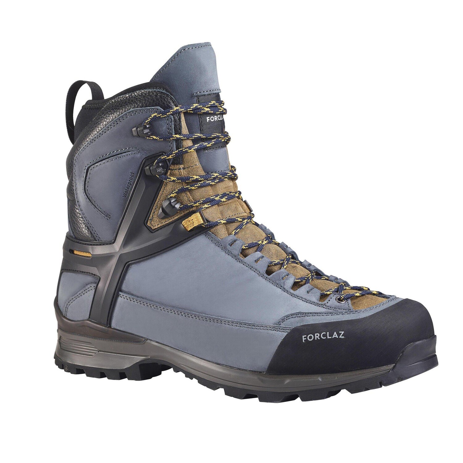 

Водонепроницаемые кожаные высокие походные ботинки Decathlon Vibram Forclaz, серый