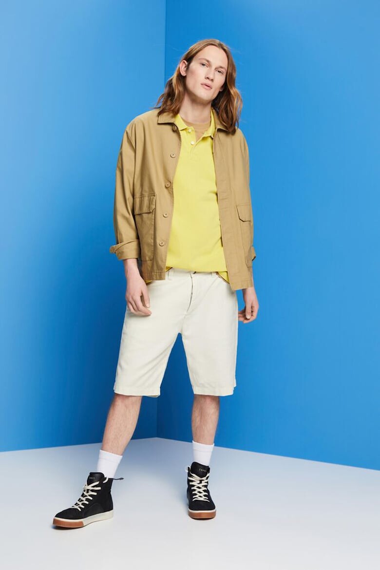 

Хлопковая футболка с воротником Esprit, желтый