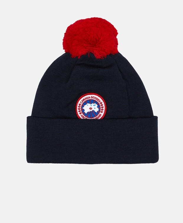 

Шерстяная шапка Canada Goose, темно-синий