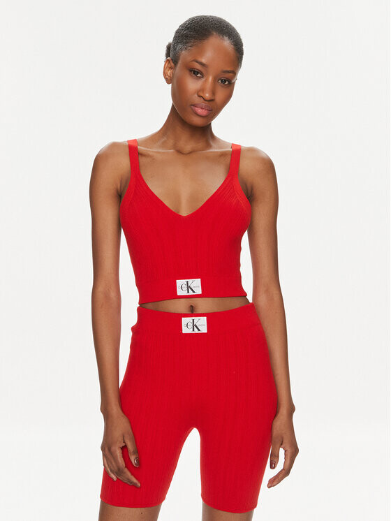 

Топ приталенного кроя Calvin Klein, красный