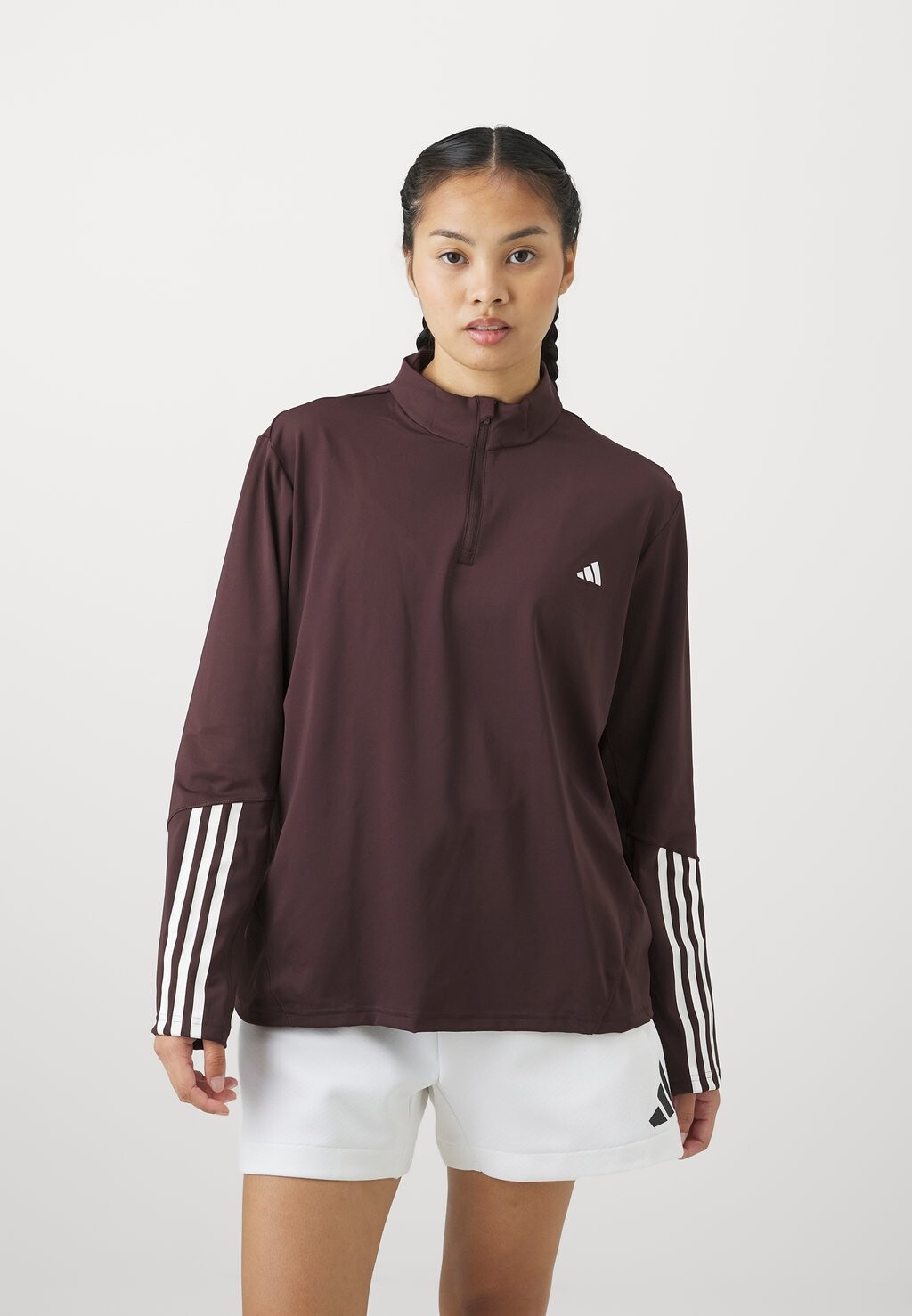 

Топ с длинными рукавами HYPERGLAM QUARTER ZIP adidas Performance, коричневый