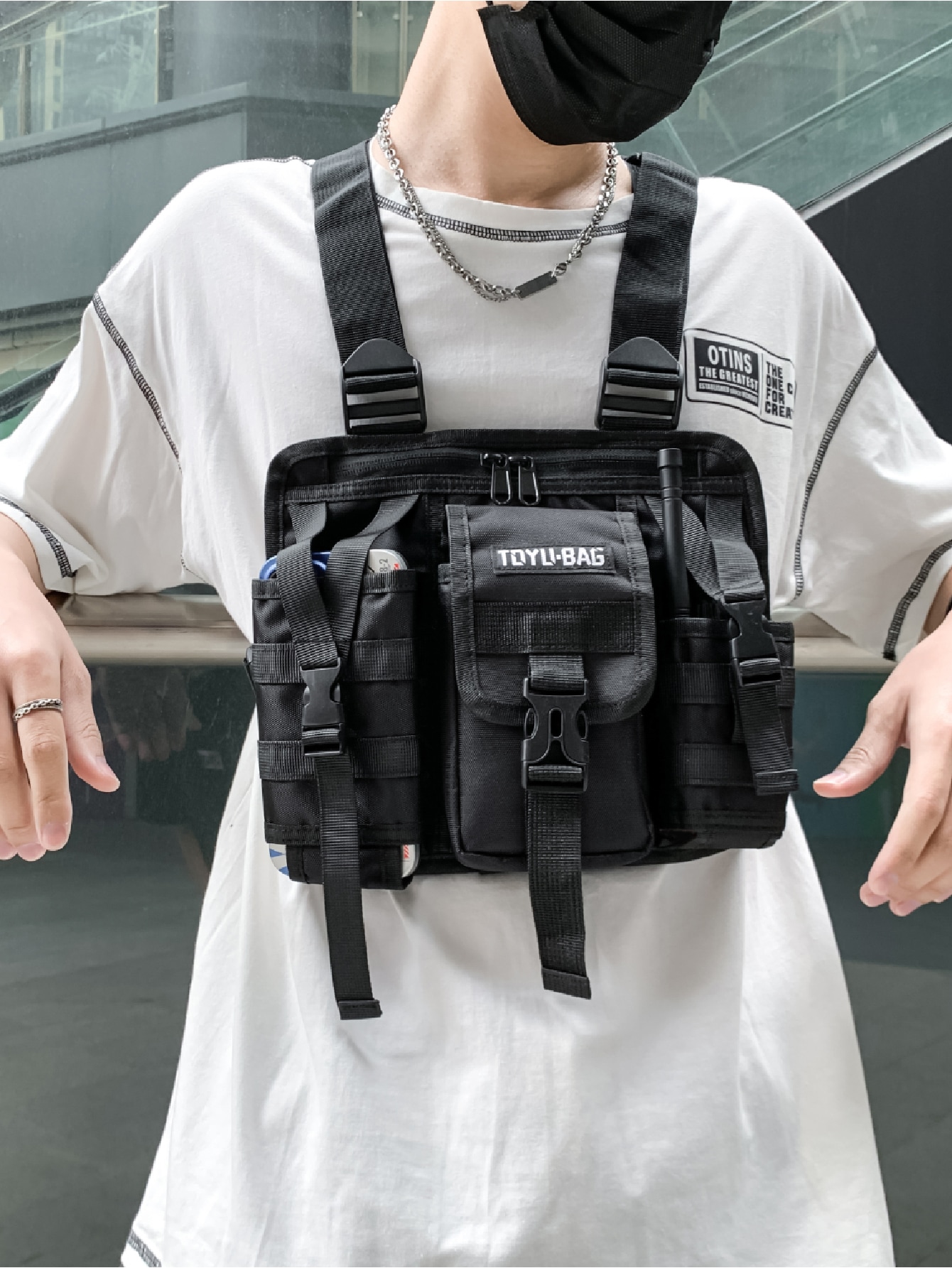 Уличная одежда в стиле хип-хоп, черный модная мужская водонепроницаемая поясная сумка в уличном стиле в стиле хип хоп черный