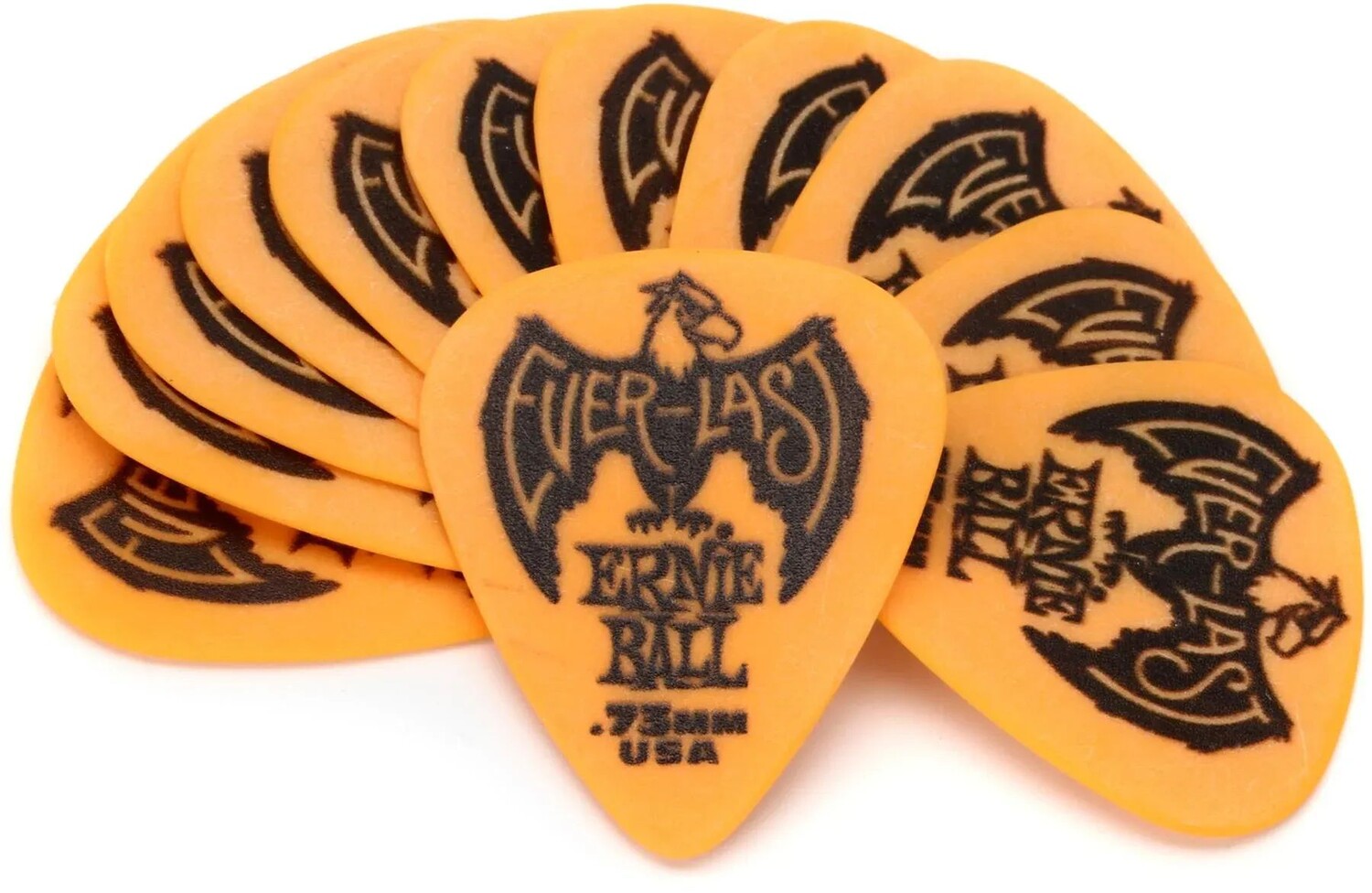

Медиаторы Ernie Ball Everlast, 73 мм, оранжевые, 12 шт. в упаковке