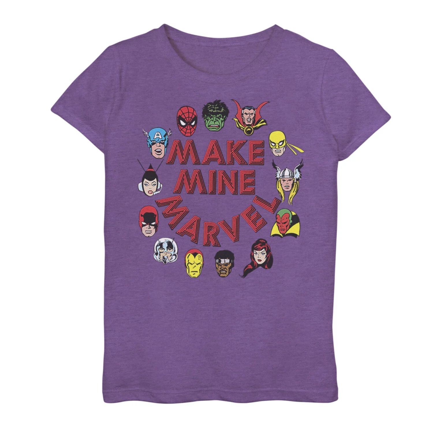 

Футболка с рисунком Marvel Make Mine для девочек 7–16 лет Marvel Circle Of Heroes Marvel