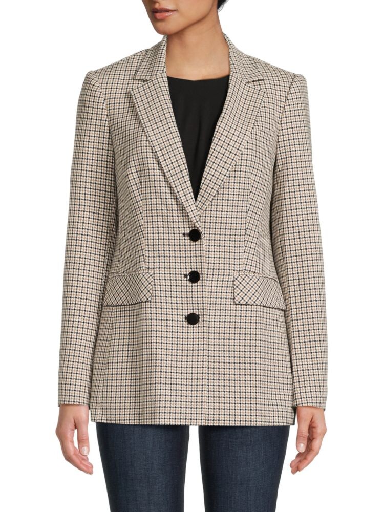 

Однобортный пиджак с узором «гусиные лапки» Karl Lagerfeld Paris, цвет White Multi