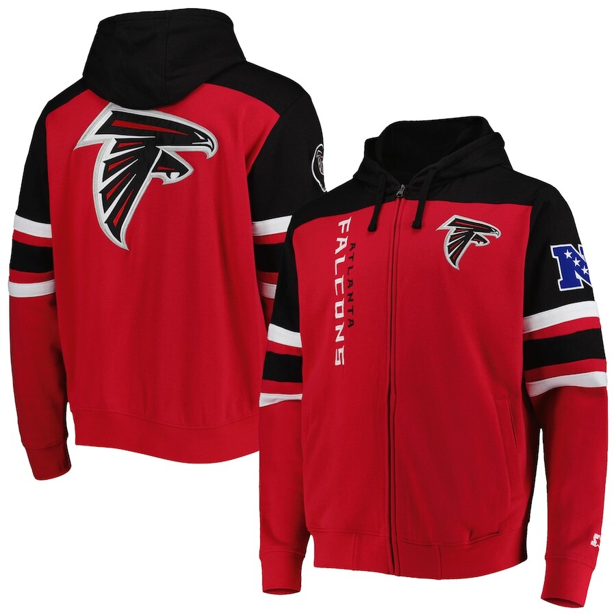 

Толстовка на молнии Starter Atlanta Falcons, красный