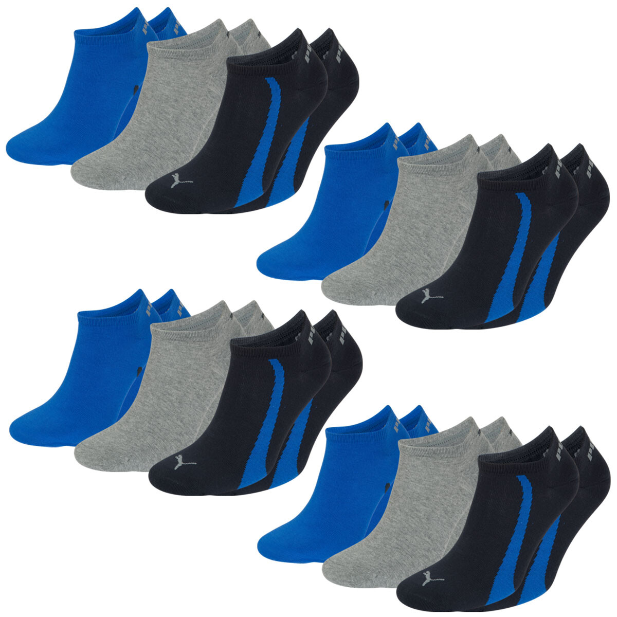 

Носки Puma 12 шт, цвет Navy/Grau/Blau