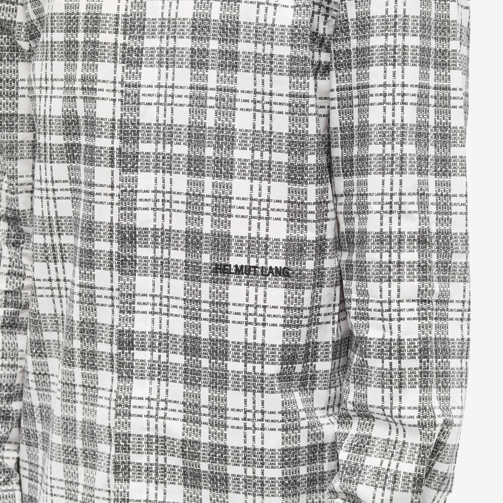 

Рубашка в клетку Helmut Lang с логотипом, белый