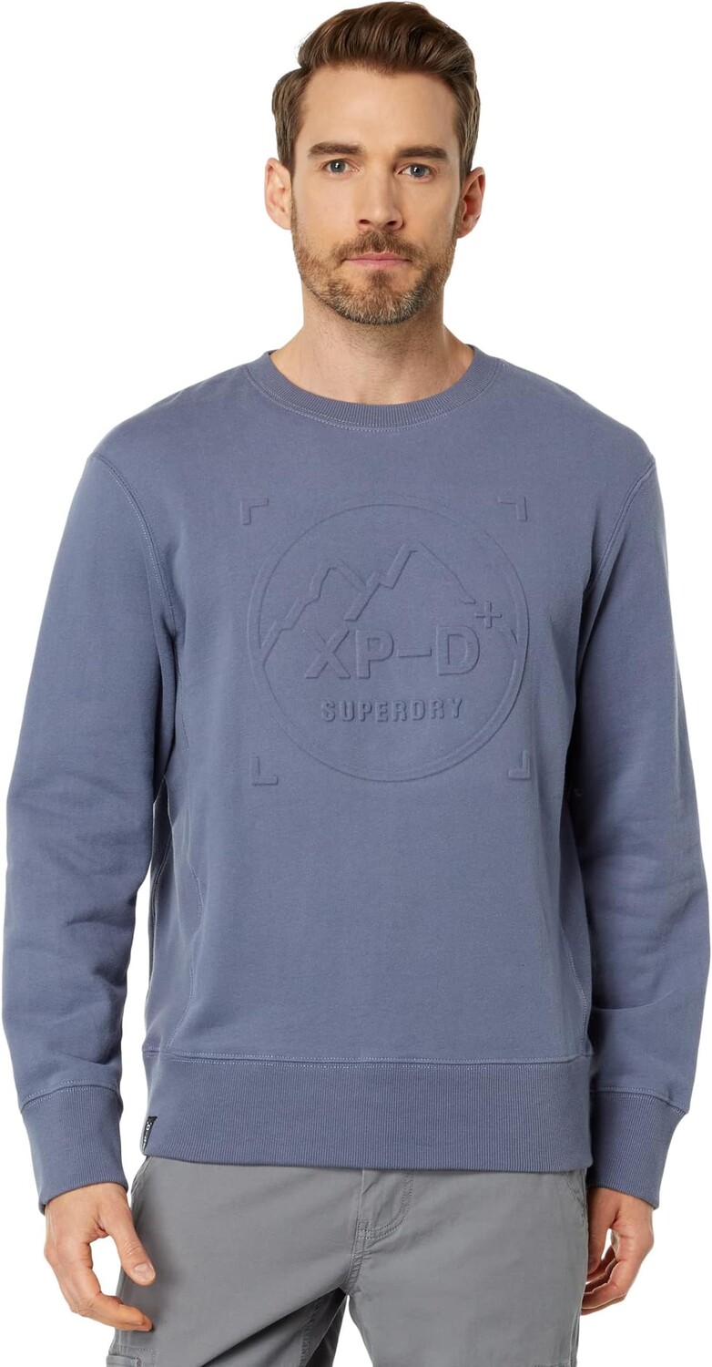 

Толстовка Superdry Code Xpd Loose Crew, цвет Folkstone Grey