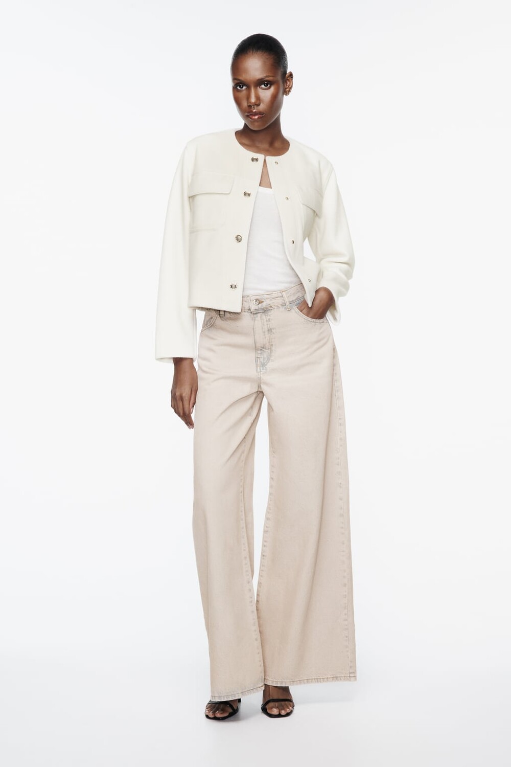 

Мягкая куртка ZARA, экру