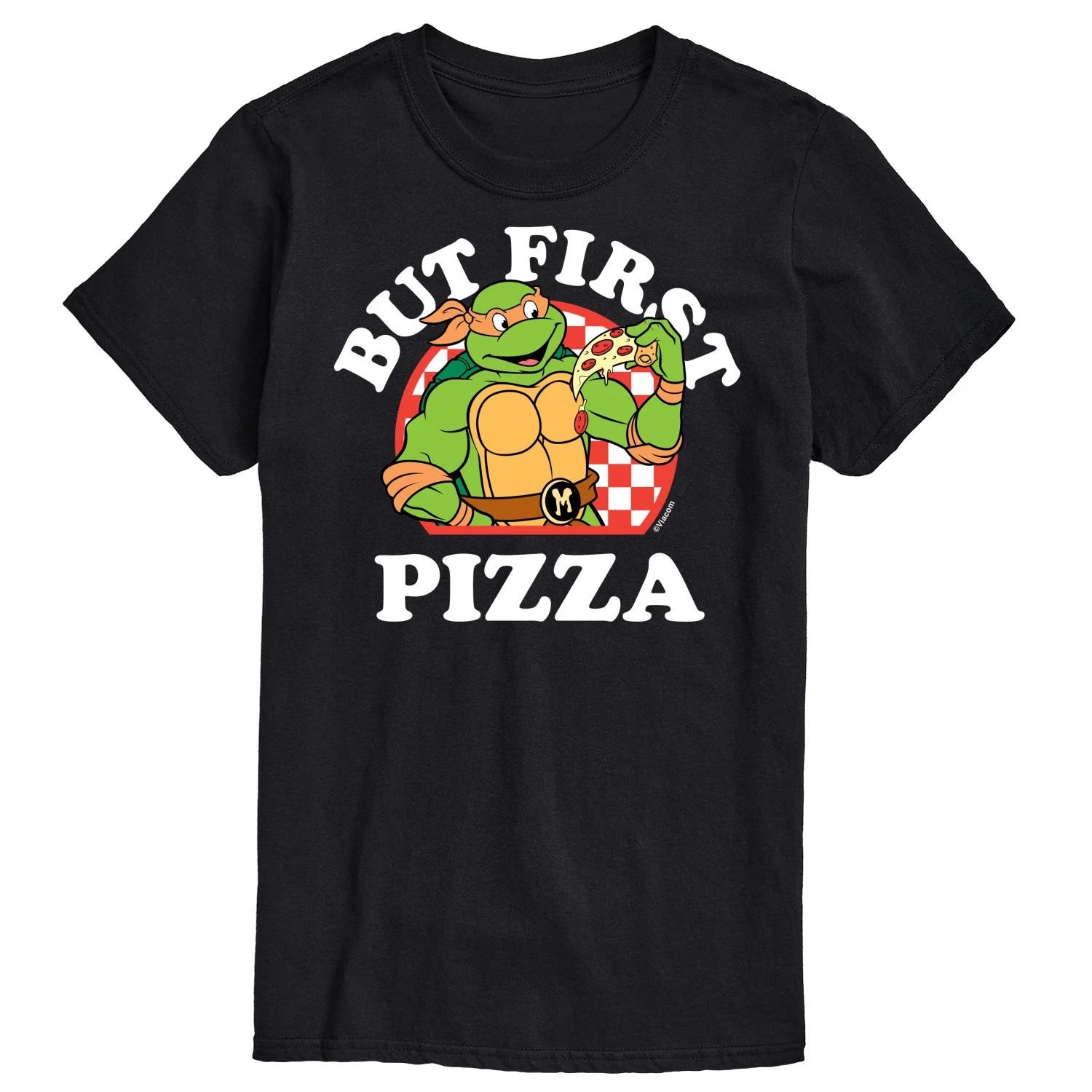 

Футболка с рисунком Big & Tall TMNT First Pizza License, черный