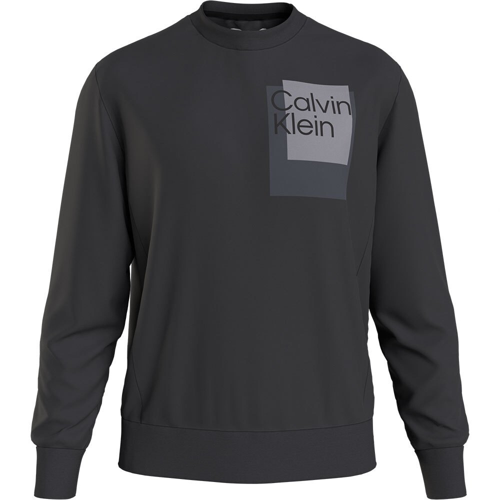 

Толстовка Calvin Klein Overlay Box Logo, черный