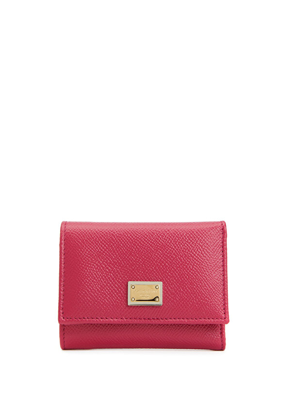 Женский кожаный кошелек с розовым логотипом Dolce&Gabbana кошелек dolce