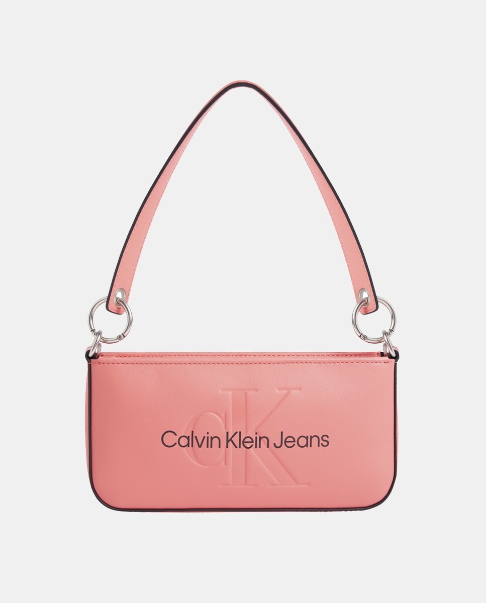 

Маленькая розовая сумка через плечо с логотипом в центре Calvin Klein, розовый