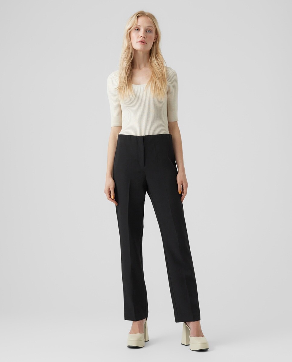 

Длинные прямые женские брюки Vero Moda, черный