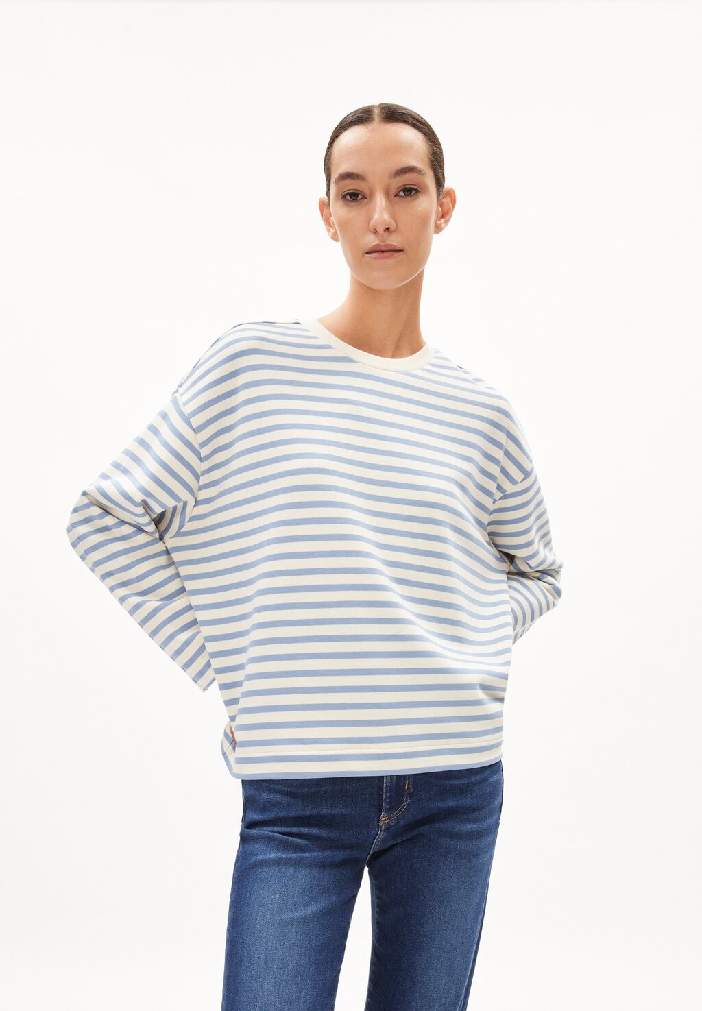 

Толстовка FRANKAA STRIPE ARMEDANGELS, цвет iceberg blue undyed