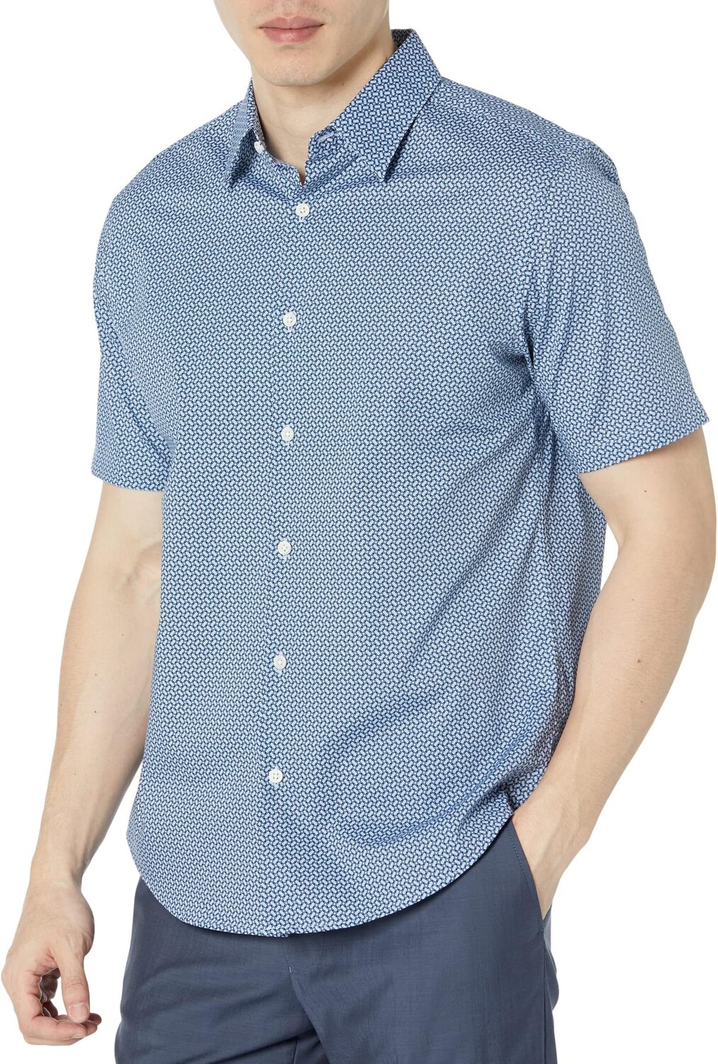 

Рубашка Irving Short Sleeve Optical Theory, цвет Palace Blue Multi