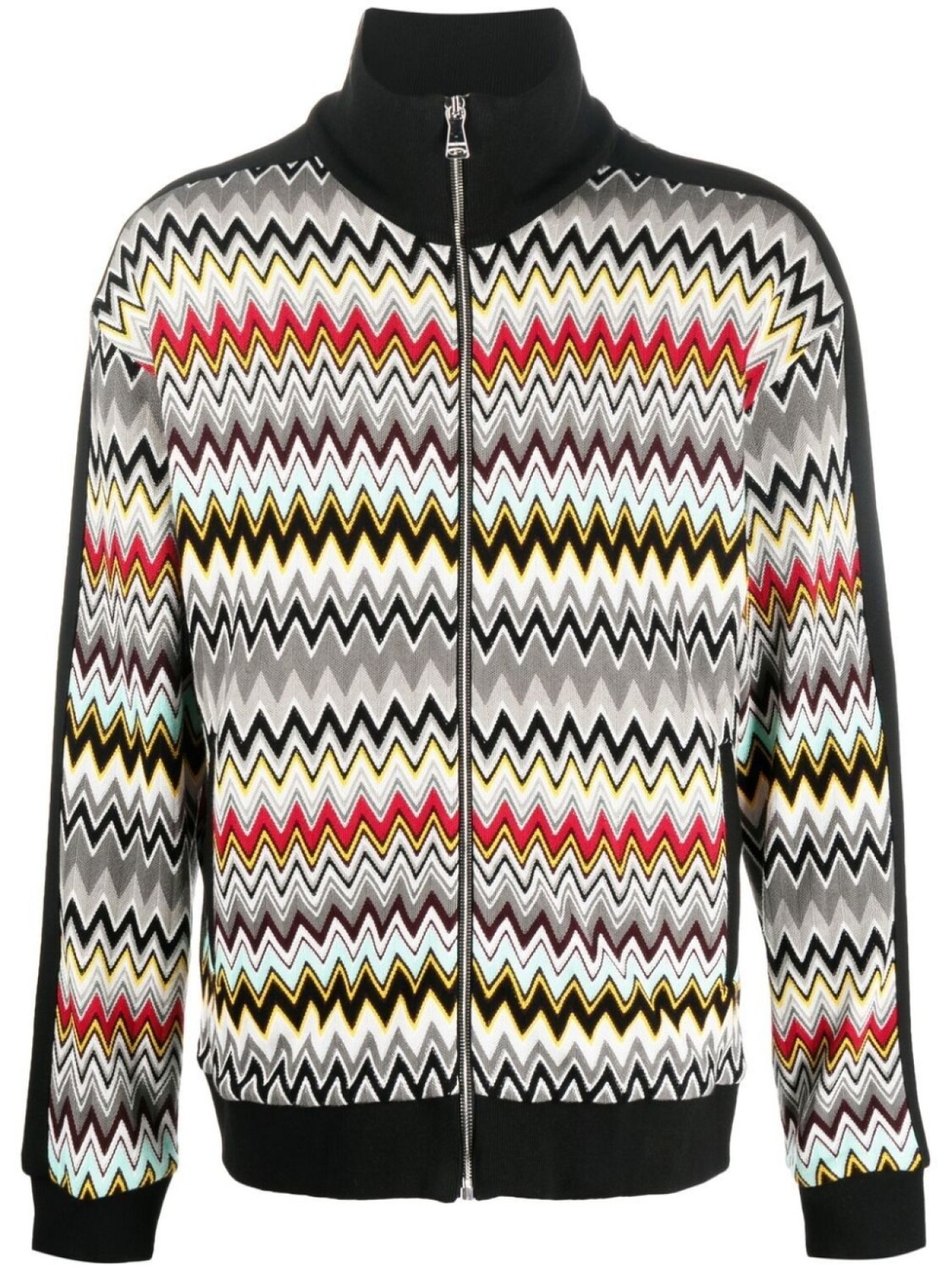 

Missoni толстовка на молнии с узором зигзаг, черный