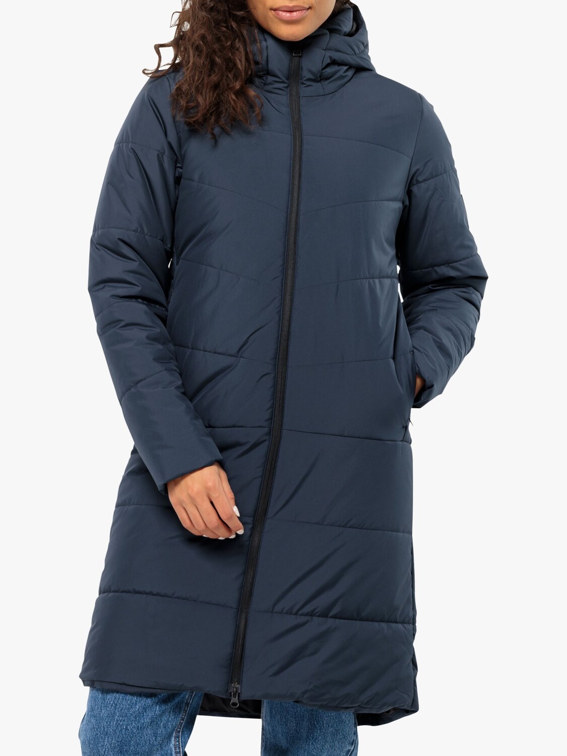 

Утепленное пальто Deutzer с капюшоном Jack Wolfskin, ночная синяя