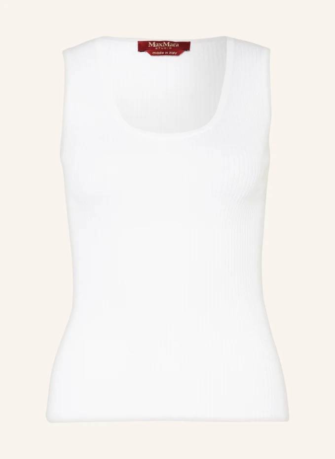 

Вязаный топ панда Maxmara Studio, белый