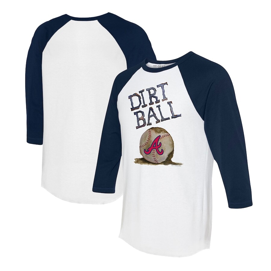 

Футболка с длинным рукавом Tiny Turnip Atlanta Braves, белый