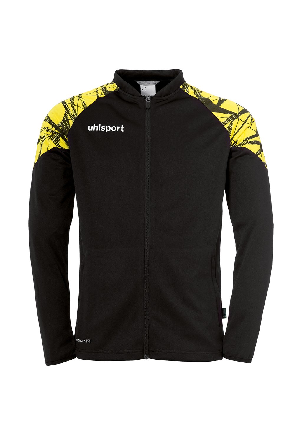 Куртка тренировочная GOAL POLY uhlsport, цвет schwarz limonengelb