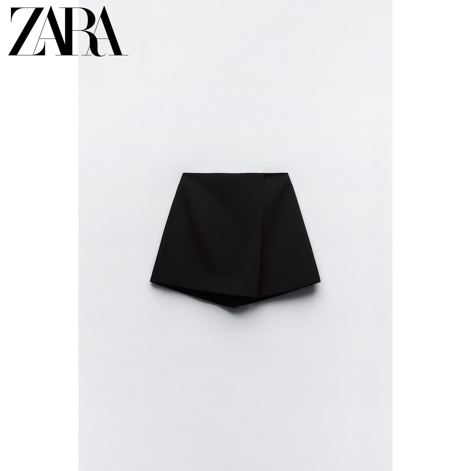 

Юбка Zara с откидной деталью, черный