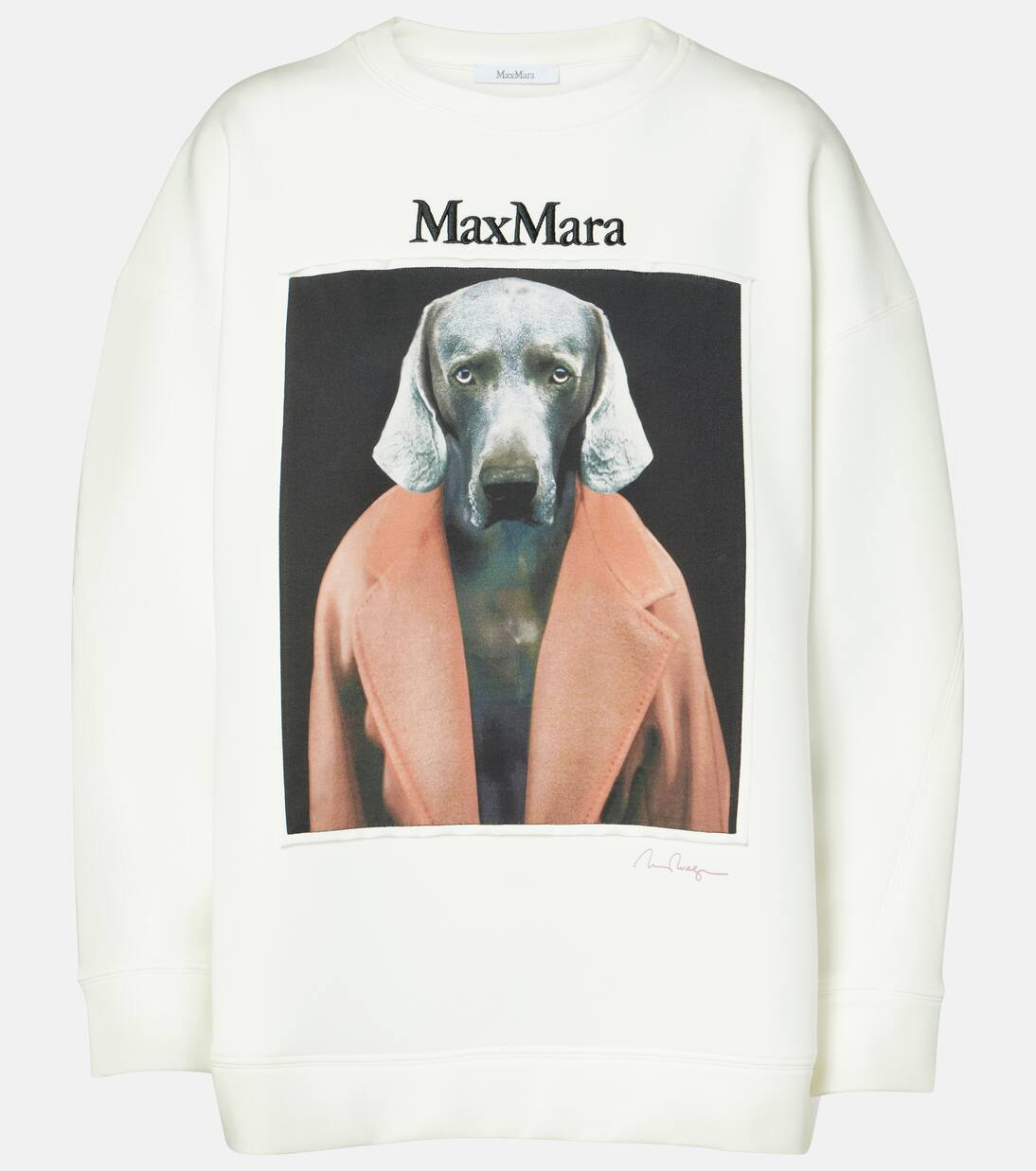 

Толстовка с принтом Bacco из хлопковой смеси Max Mara, цвет fondo vaniglia