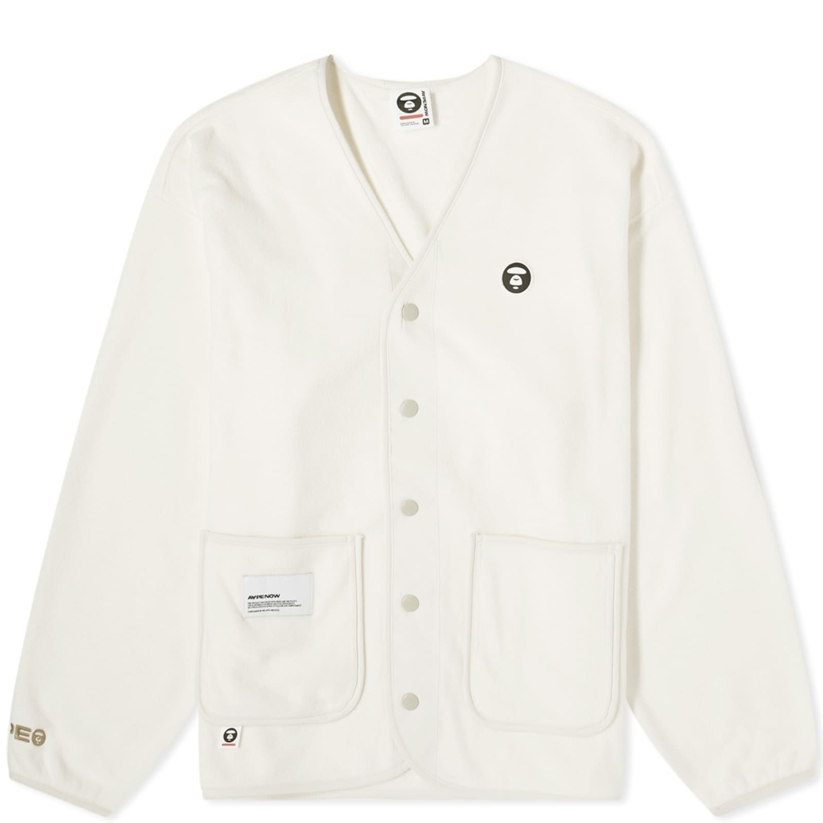 Куртка Aape Now Fleece Cardigan, цвет Ivory (Multi)