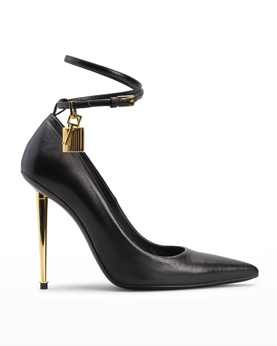 

Кожаные туфли-лодочки на шпильках с замком TOM FORD
