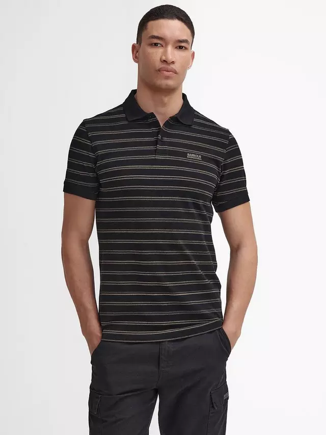 

Поло Barbour International Montague Mouline Stripe, черный